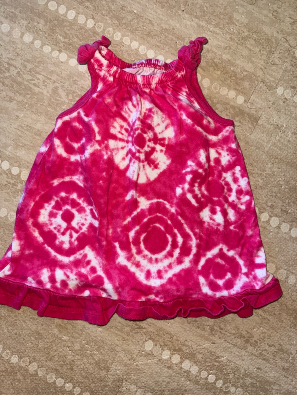 Circo Pink and White Tie-Dye‎ Sleeveless Dress